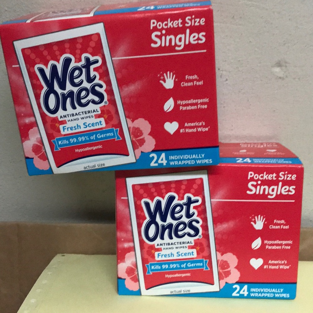 Two Boxes of Wet Ones Individually Wrapped 24ct